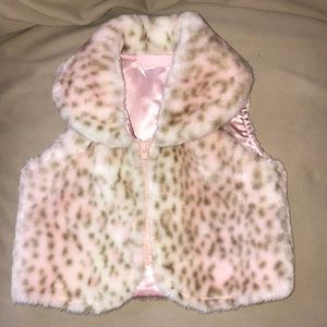 Kids Headquarters toddler girl faux fur vest pink